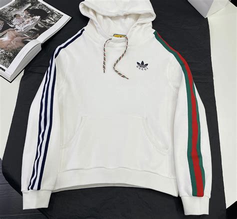 gucci adidas white hoodie|Gucci champion hoodie cheap.